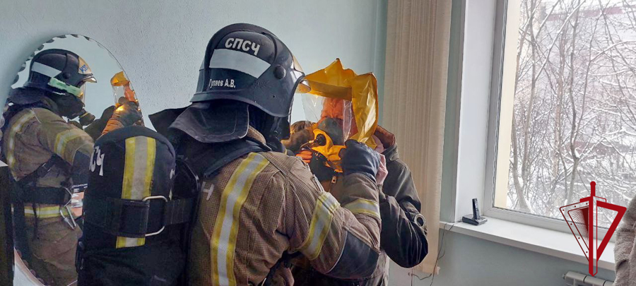 В здании областного отдела вневедомственной охраны произошло учебное возгорание