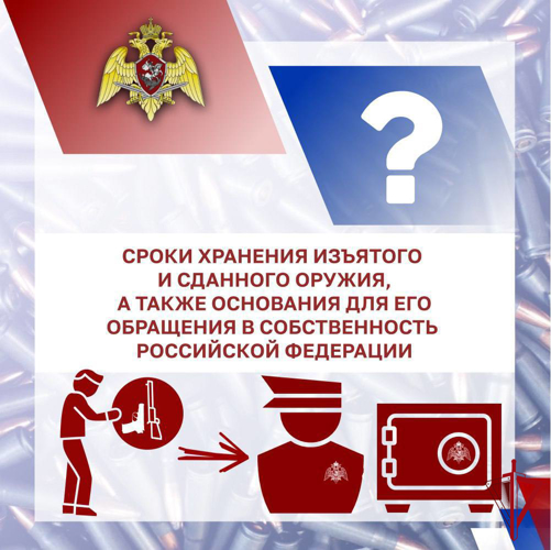 Оружейная азбука: сроки хранения изъятого и сданного оружия, а также основания его обращения в собственность РФ