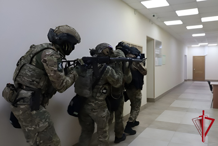 Подразделения Росгвардии отработали совместные действия на охраняемом объекте 