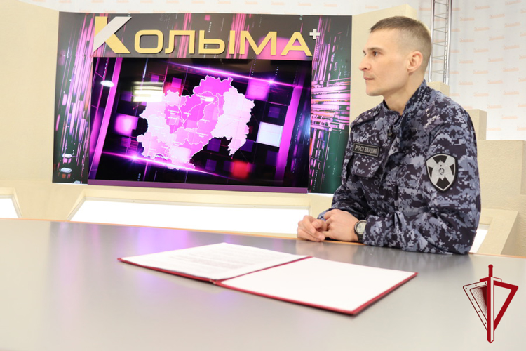 Начальник инспекции пожарной безопасности Управления Росгвардии по Магаданской области стал гостем ТВ «Колыма-плюс» 